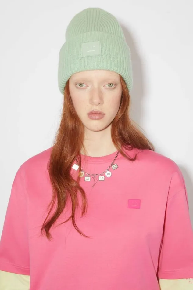 Acne Studios Tshirts Woman Crew Neck TshirtUnisex Bright Pink