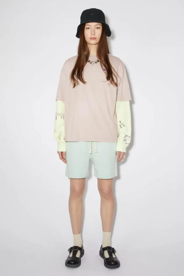 Acne Studios Tshirts Woman Crew Neck TshirtUnisex Dusty Beige