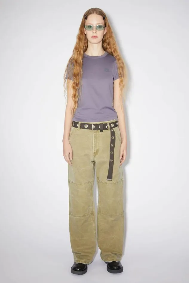 Acne Studios Tshirts Woman Crew Neck TshirtUnisex Faded Purple