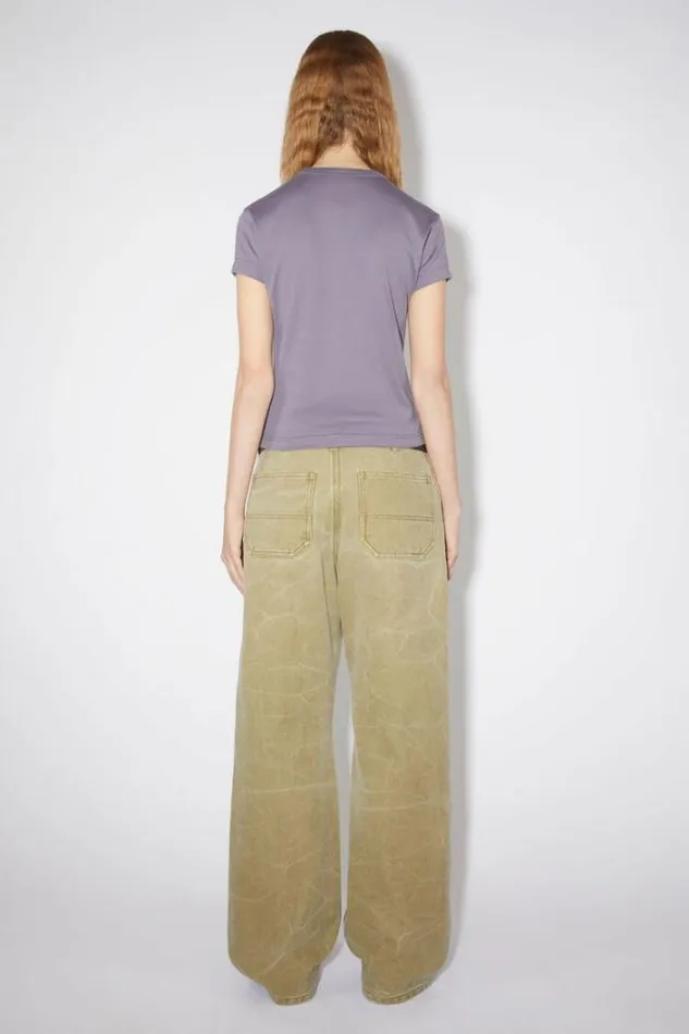 Acne Studios Tshirts Woman Crew Neck TshirtUnisex Faded Purple