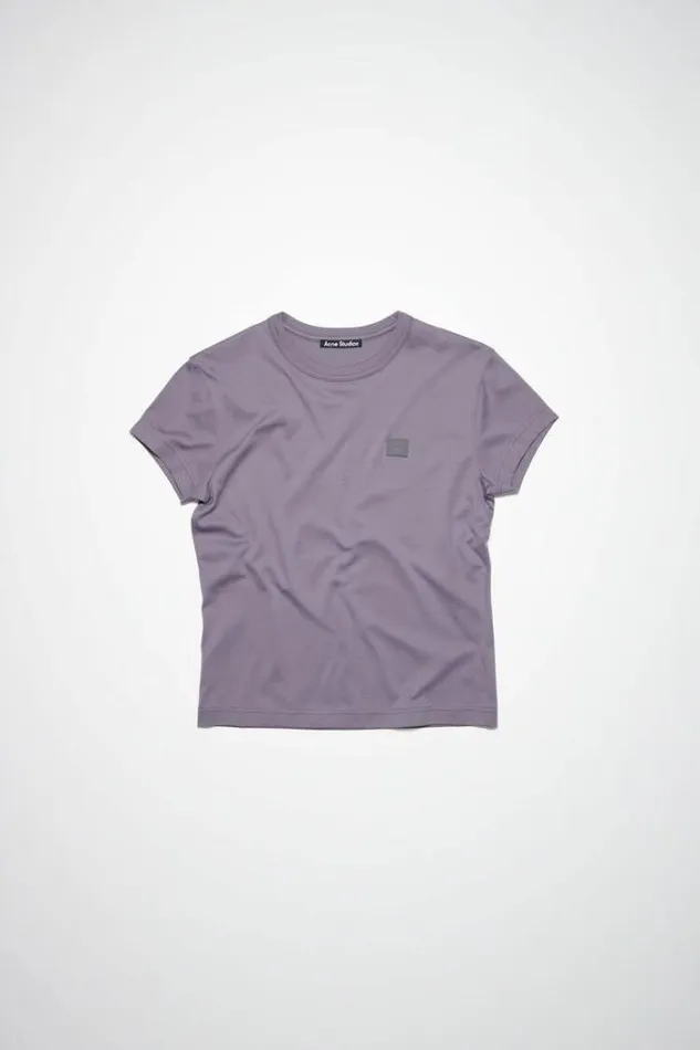 Acne Studios Tshirts Woman Crew Neck TshirtUnisex Faded Purple