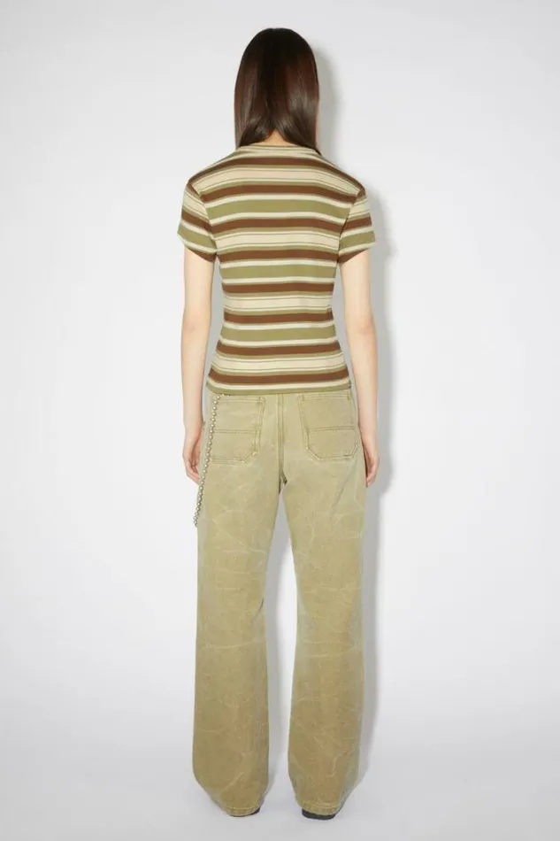 Acne Studios Tshirts Woman Crew Neck TshirtUnisex Green Multi