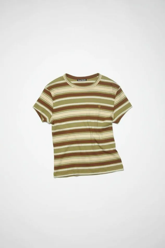 Acne Studios Tshirts Woman Crew Neck TshirtUnisex Green Multi
