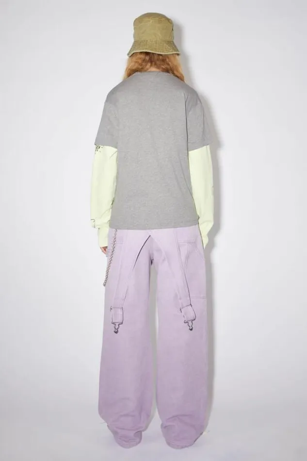 Acne Studios Tshirts Woman Crew Neck TshirtUnisex Light Grey Melange