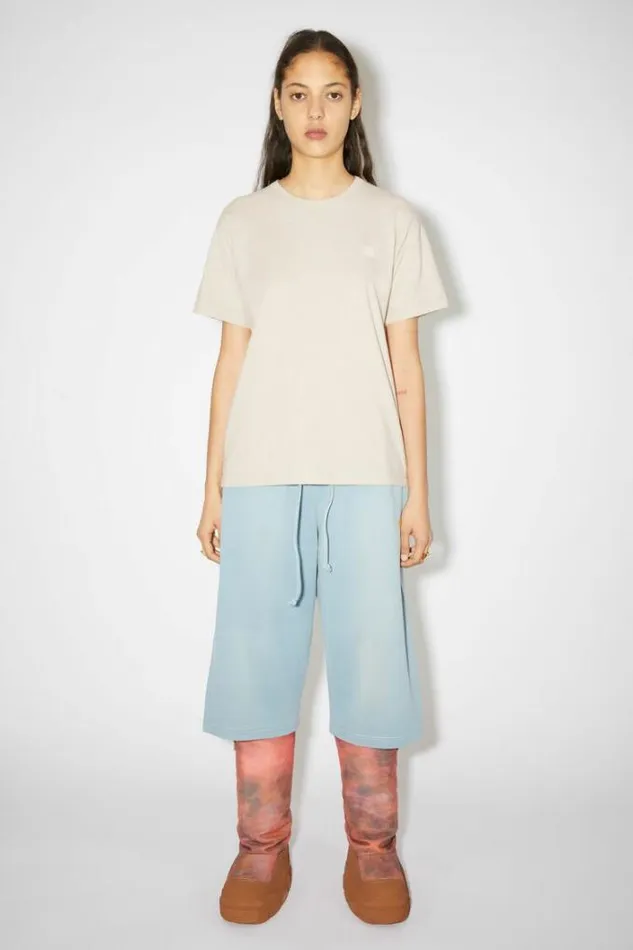 Acne Studios Tshirts Woman Crew Neck TshirtUnisex Oatmeal Melange
