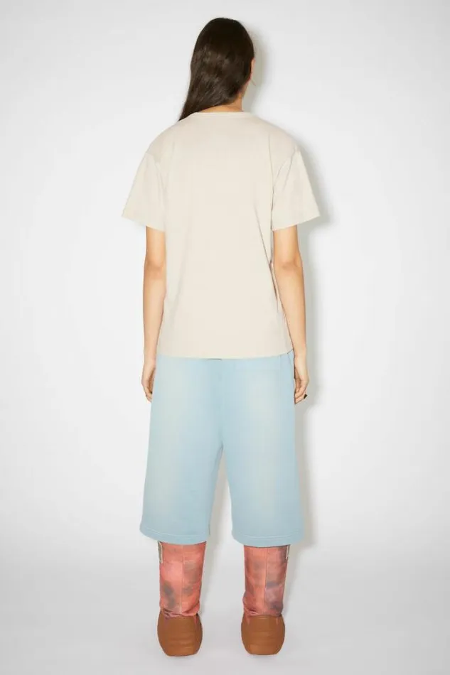 Acne Studios Tshirts Woman Crew Neck TshirtUnisex Oatmeal Melange