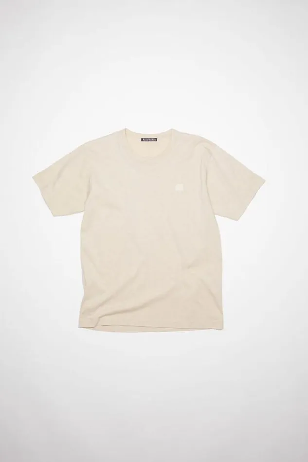 Acne Studios Tshirts Woman Crew Neck TshirtUnisex Oatmeal Melange