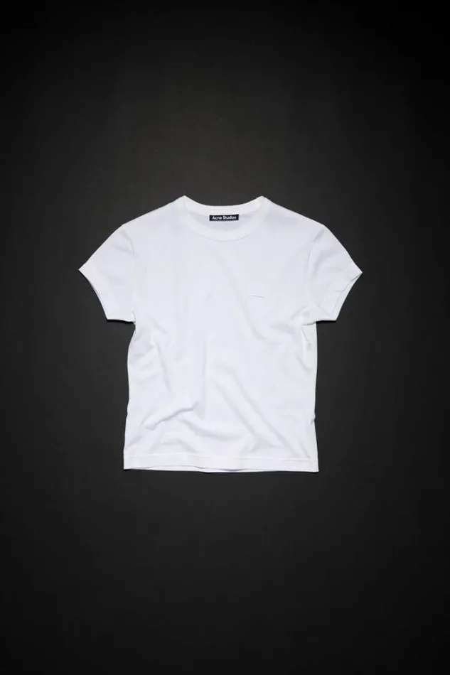 Acne Studios Tshirts Woman Crew Neck TshirtUnisex Optic White