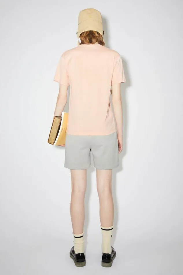 Acne Studios Tshirts Woman Crew Neck TshirtUnisex Powder Pink
