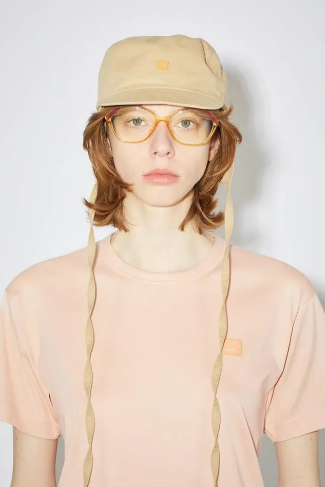 Acne Studios Tshirts Woman Crew Neck TshirtUnisex Powder Pink