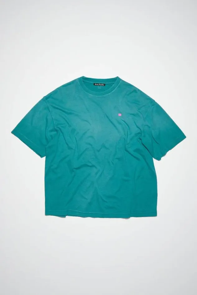 Acne Studios Tshirts Woman Crew Neck TshirtUnisex Sea Green