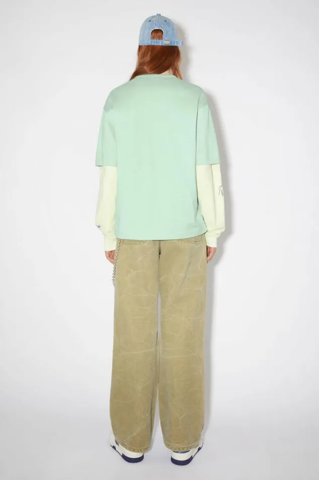 Acne Studios Tshirts Woman Crew Neck TshirtUnisex Soft Green