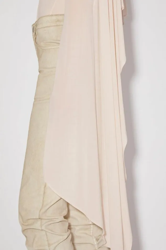 Acne Studios Tshirts Woman Heart Draped BlouseRunway Show Dusty Pink