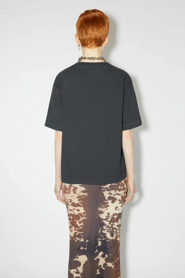 Acne Studios Tshirts Woman Logo Tshirt Black