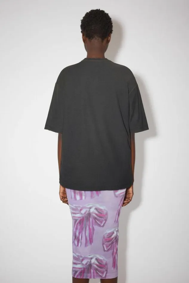 Acne Studios Tshirts Woman Logo Tshirt Faded Black