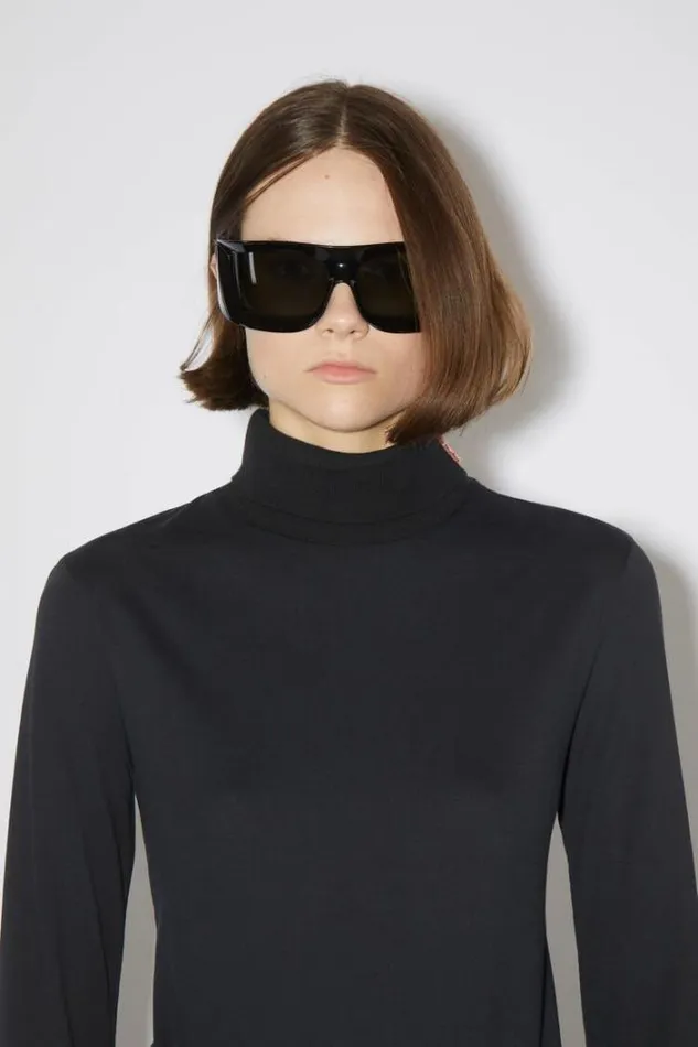 Acne Studios Tshirts Woman Long Sleeve Tshirt Black