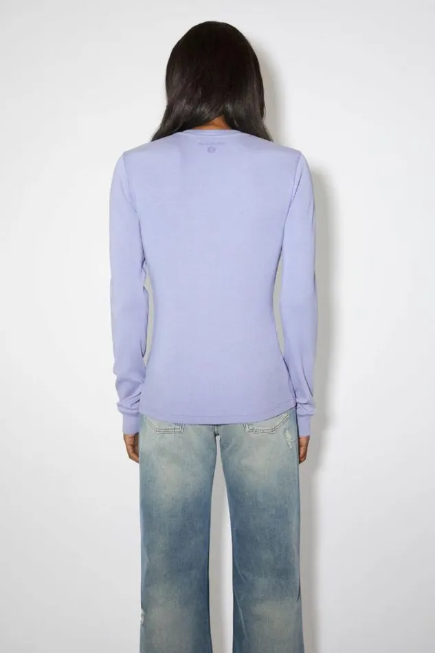Acne Studios Tshirts Woman Long Sleeve Tshirt Lilac Purple