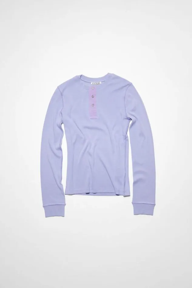 Acne Studios Tshirts Woman Long Sleeve Tshirt Lilac Purple