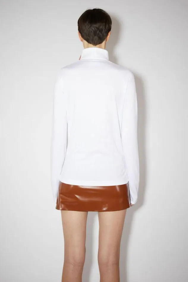 Acne Studios Tshirts Woman Long Sleeve Tshirt Optic White