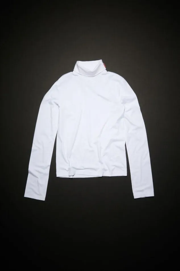 Acne Studios Tshirts Woman Long Sleeve Tshirt Optic White
