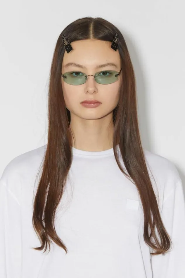Acne Studios Tshirts Woman Long Sleeve TshirtUnisex Optic White