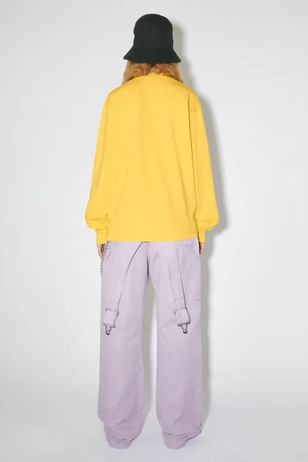Acne Studios Tshirts Woman Long Sleeve TshirtUnisex Warm Yellow