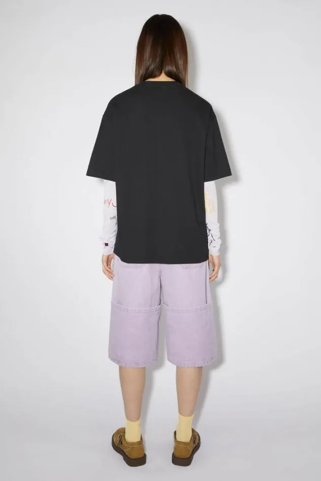 Acne Studios Tshirts Woman Printed TshirtUnisex Faded Black