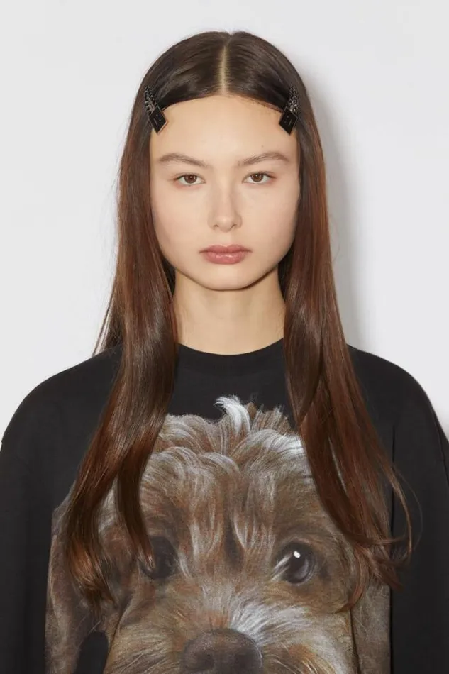 Acne Studios Tshirts Woman Printed TshirtUnisex Faded Black