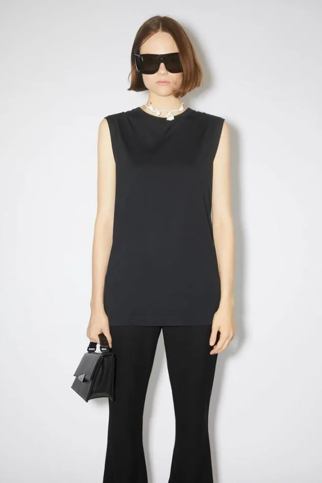 Acne Studios Tshirts Woman Sleeveless Tshirt Black