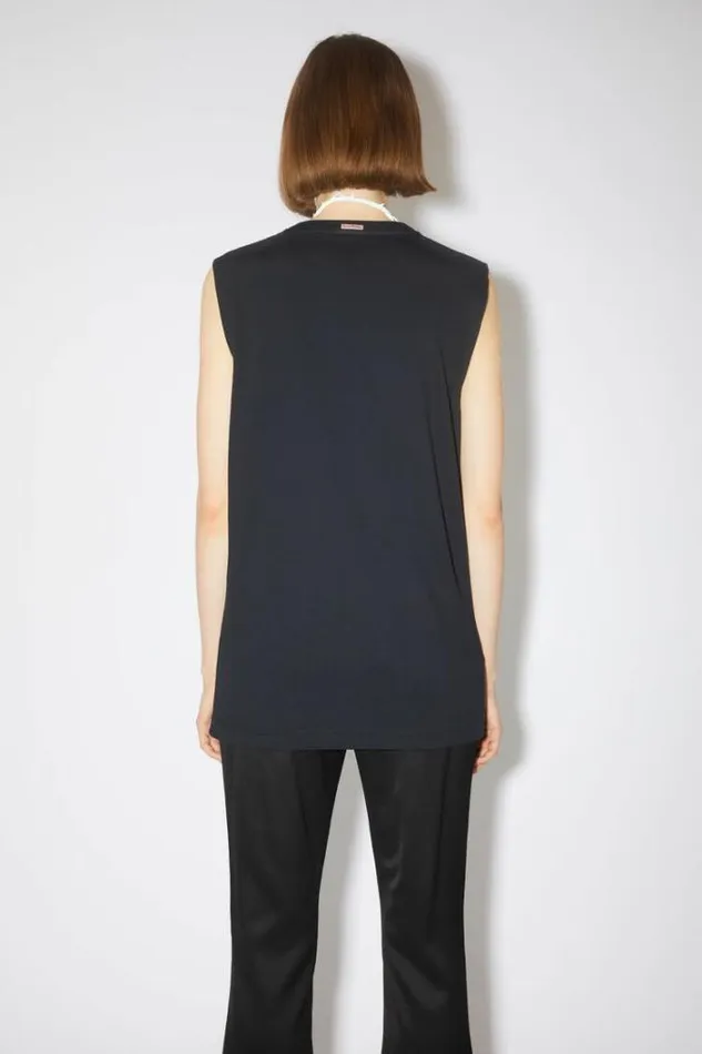 Acne Studios Tshirts Woman Sleeveless Tshirt Black