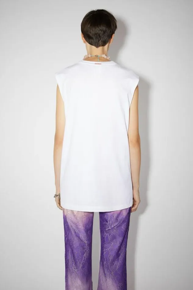 Acne Studios Tshirts Woman Sleeveless Tshirt Optic White