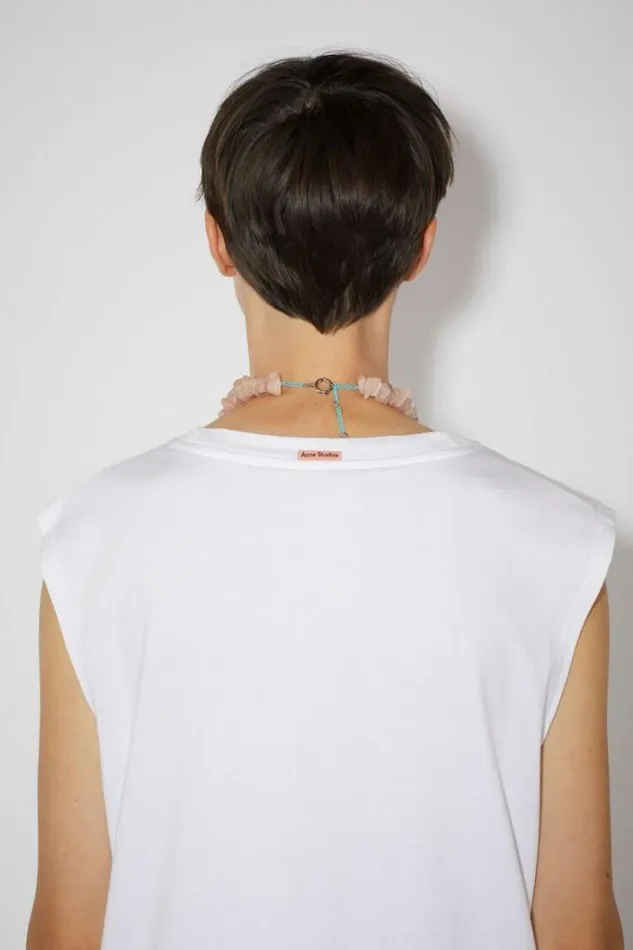 Acne Studios Tshirts Woman Sleeveless Tshirt Optic White