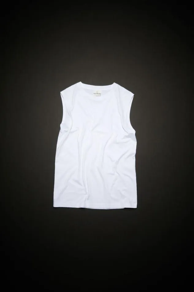 Acne Studios Tshirts Woman Sleeveless Tshirt Optic White