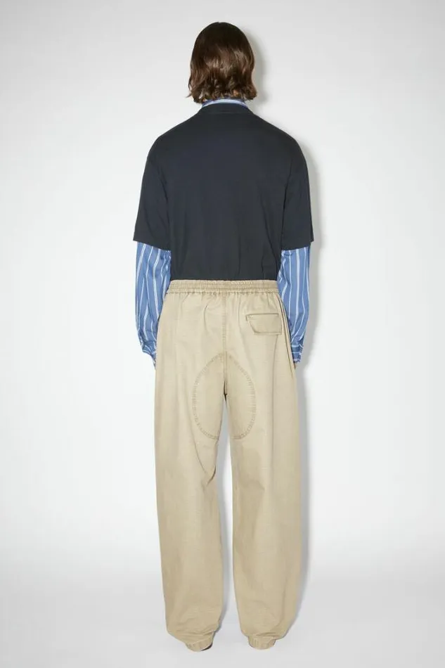 Acne Studios Trousers Man Cargo Trousers Cold Beige