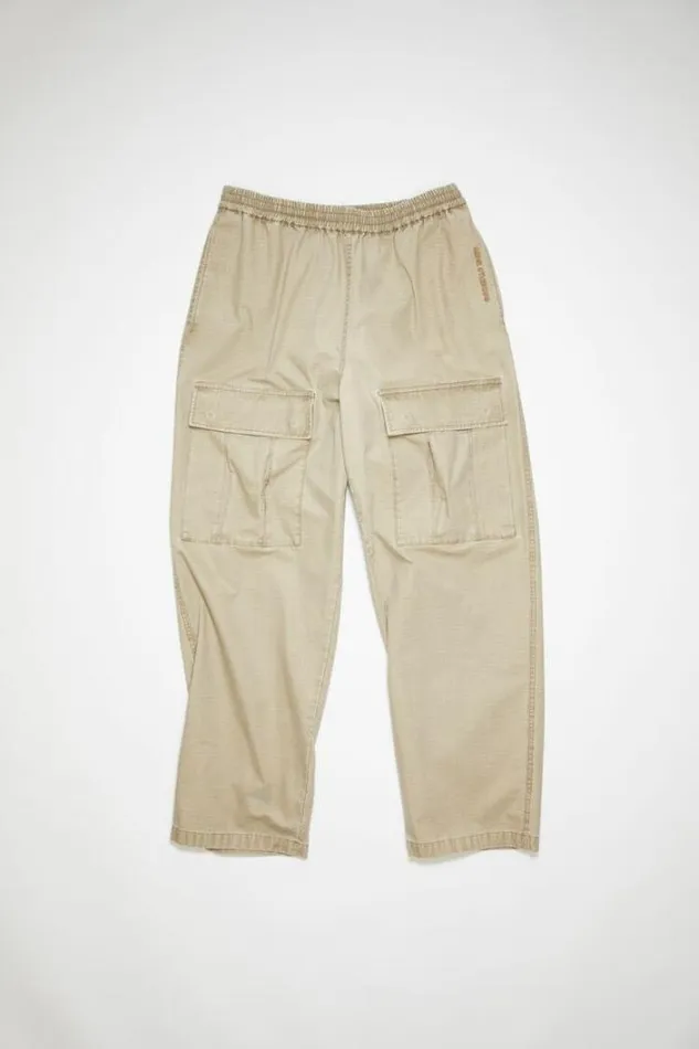 Acne Studios Trousers Man Cargo Trousers Cold Beige
