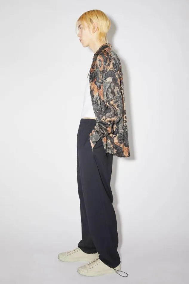 Acne Studios Trousers Man Jacquard Trousers Navy