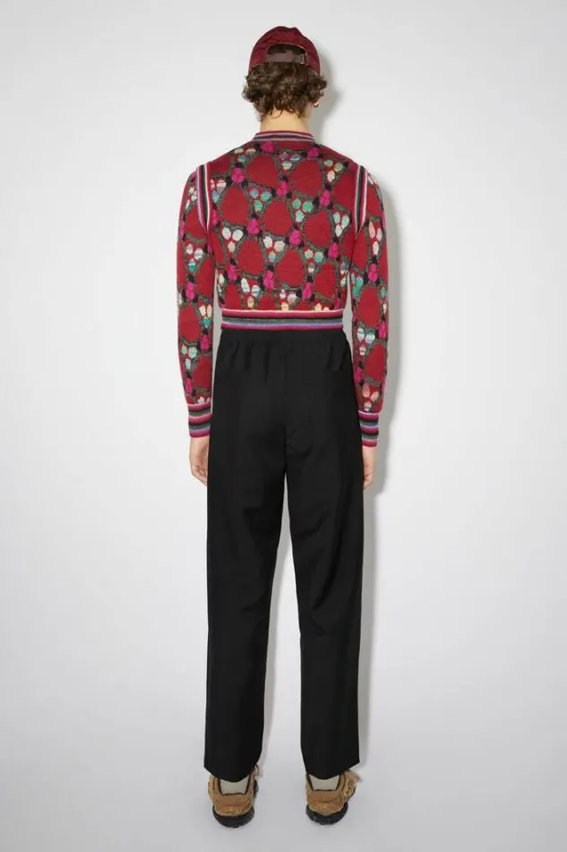 Acne Studios Trousers Man Loose Fit Suit Trousers Black