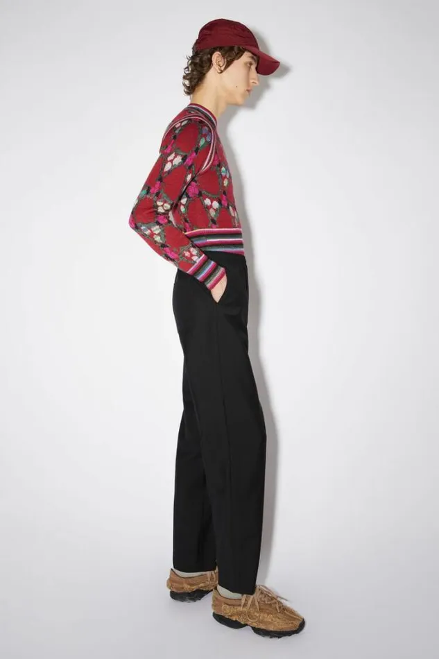 Acne Studios Trousers Man Loose Fit Suit Trousers Black