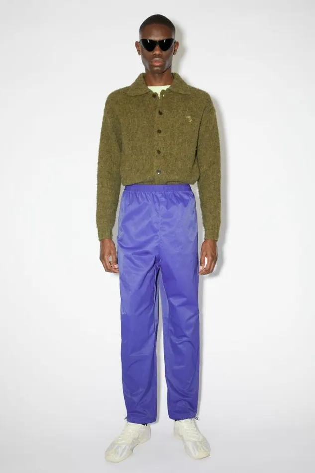 Acne Studios Trousers Man Nylon Trousers Faded Blue