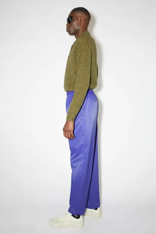 Acne Studios Trousers Man Nylon Trousers Faded Blue