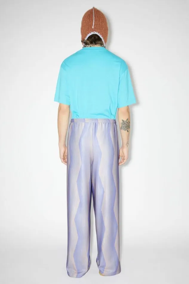 Acne Studios Trousers Man Print Trousers BlueBeige