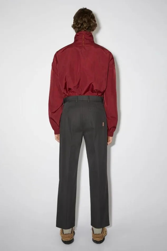 Acne Studios Trousers Man Regular Fit Trousers Anthracite Grey