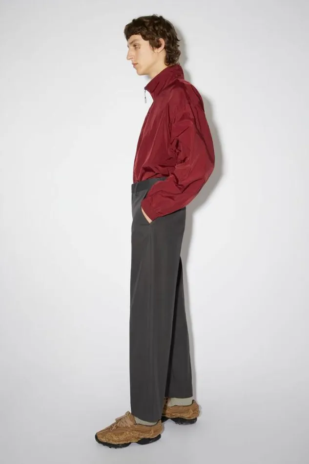 Acne Studios Trousers Man Regular Fit Trousers Anthracite Grey