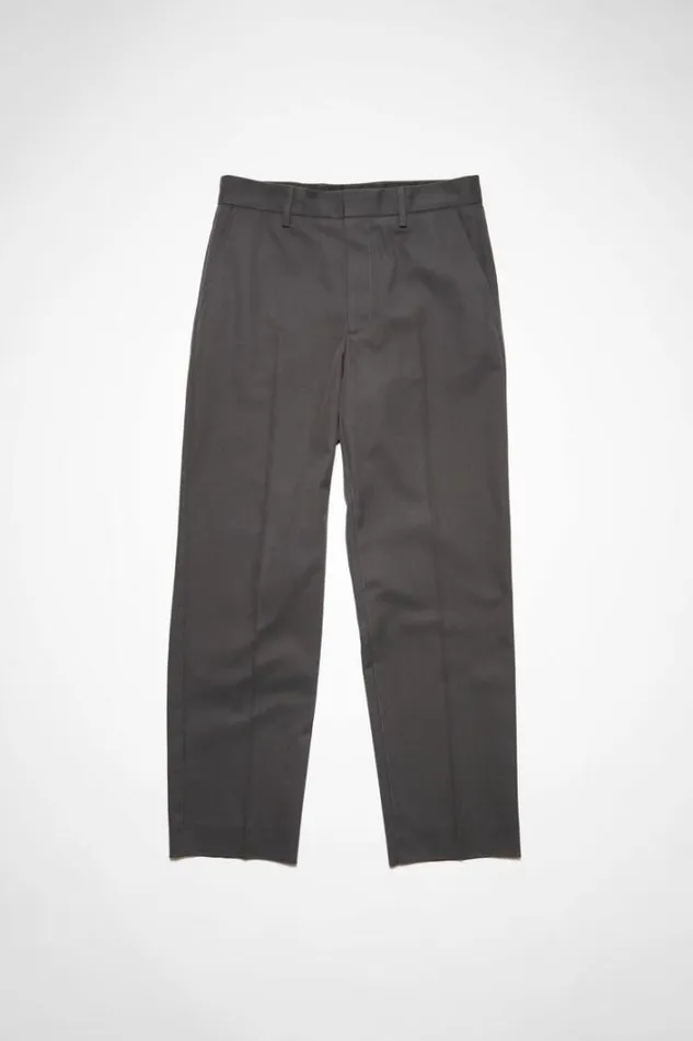 Acne Studios Trousers Man Regular Fit Trousers Anthracite Grey