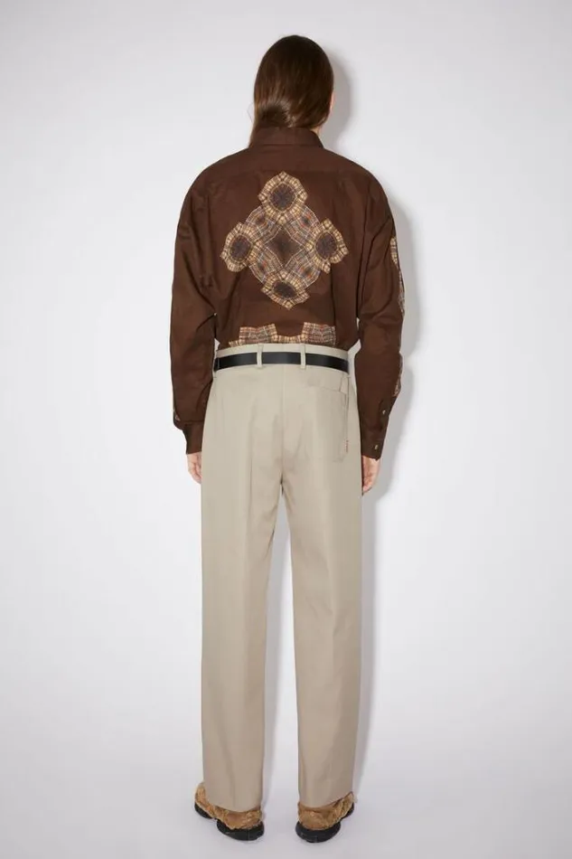 Acne Studios Trousers Man Regular Fit Trousers Cold Beige