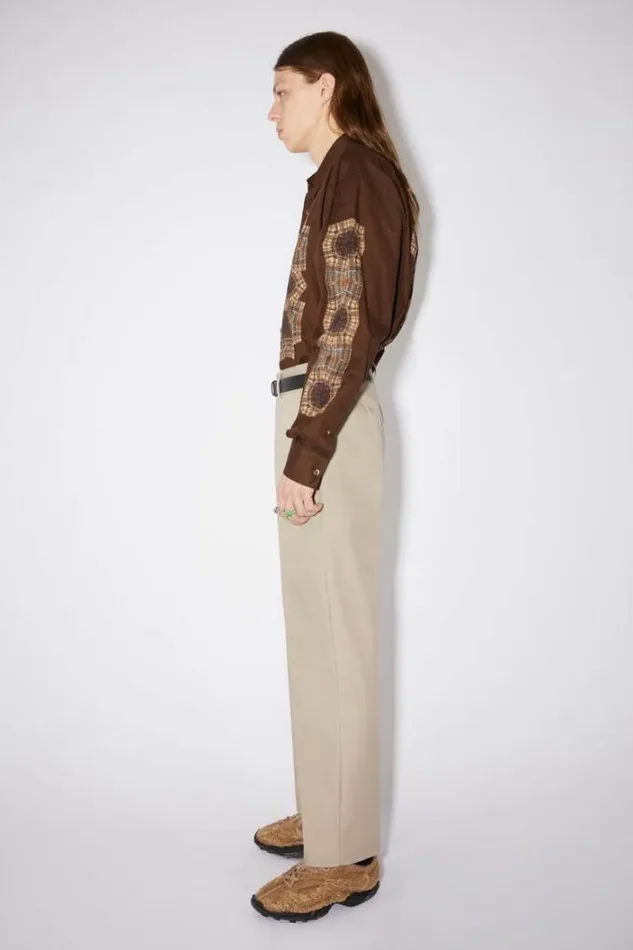Acne Studios Trousers Man Regular Fit Trousers Cold Beige
