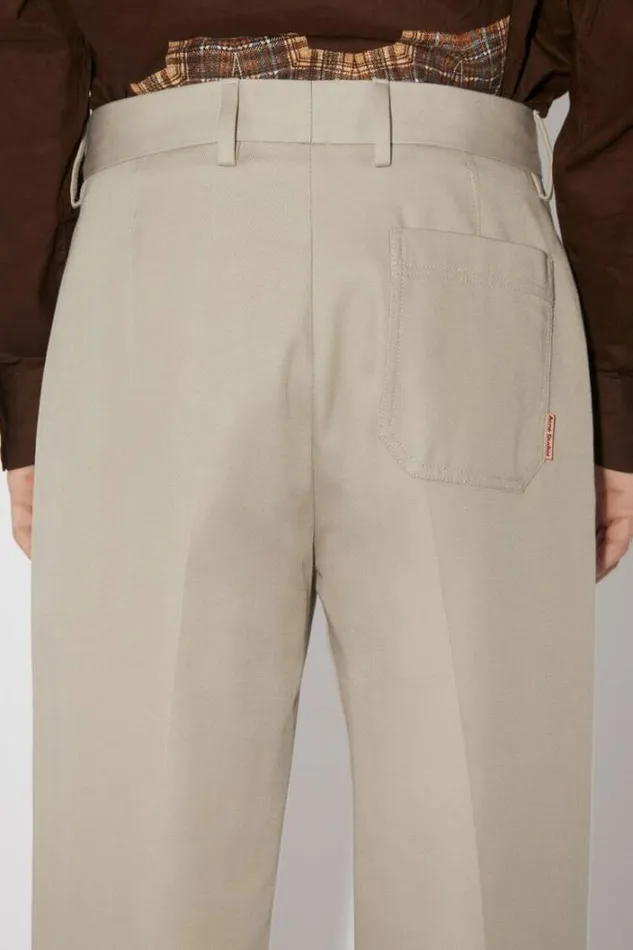 Acne Studios Trousers Man Regular Fit Trousers Cold Beige