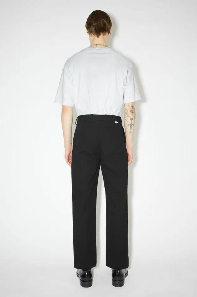 Acne Studios Trousers Man Twill Cottonblend Trousers Black