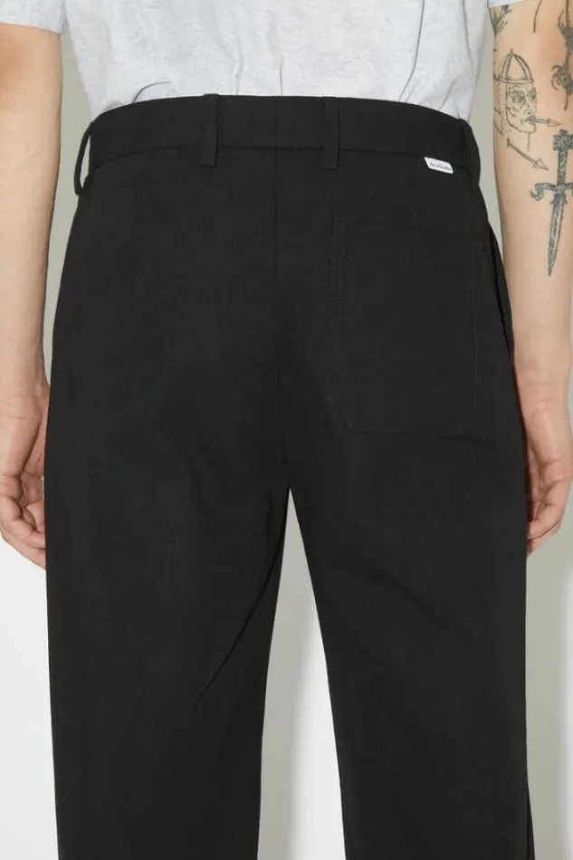 Acne Studios Trousers Man Twill Cottonblend Trousers Black