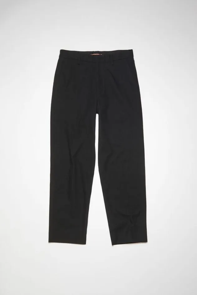 Acne Studios Trousers Man Twill Cottonblend Trousers Black